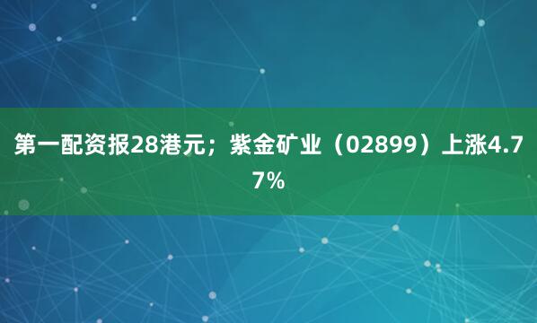 第一配资报28港元；紫金矿业（02899）上涨4.77%